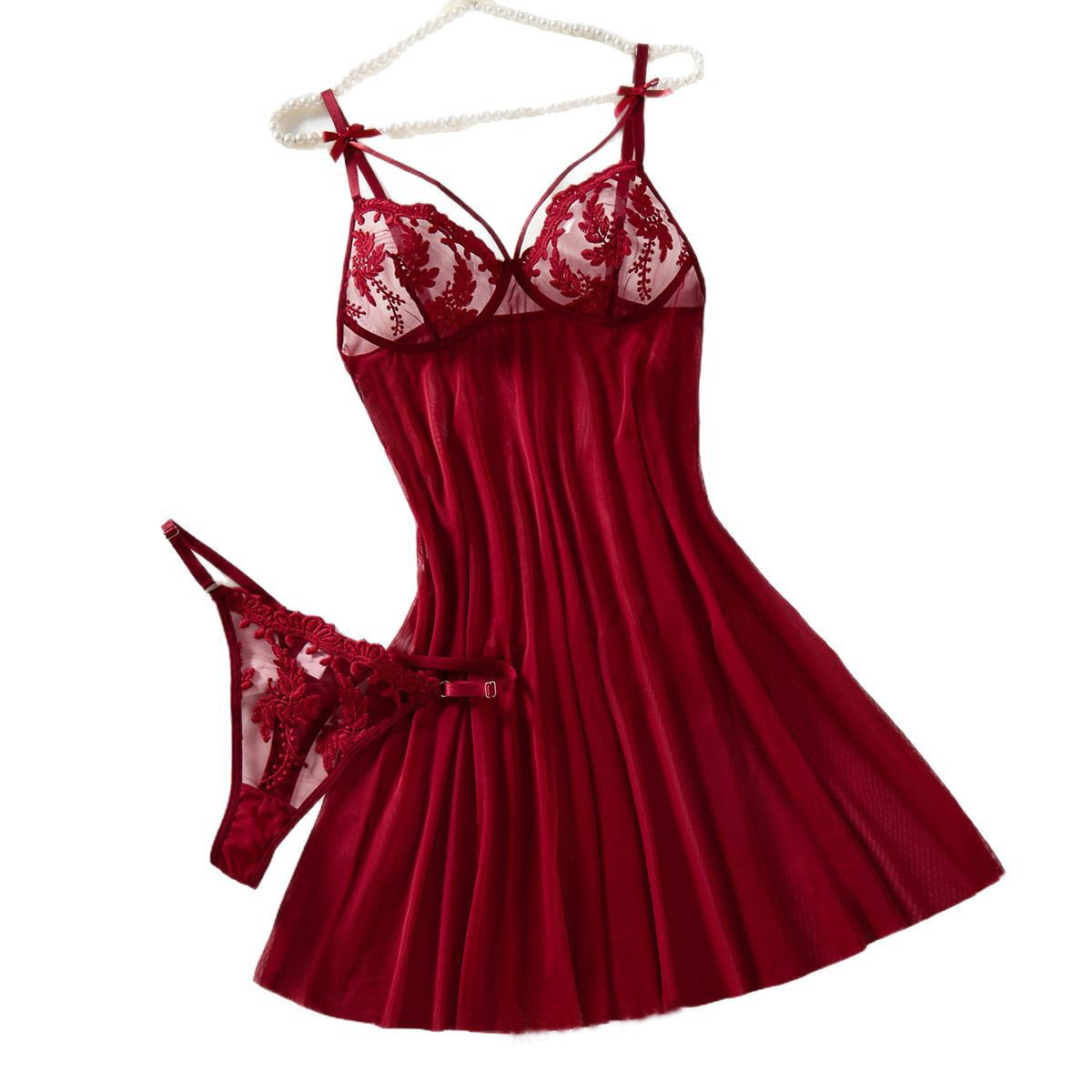 Embroidery Design Free - Wine Red Ladies' Countryside Style Wheat