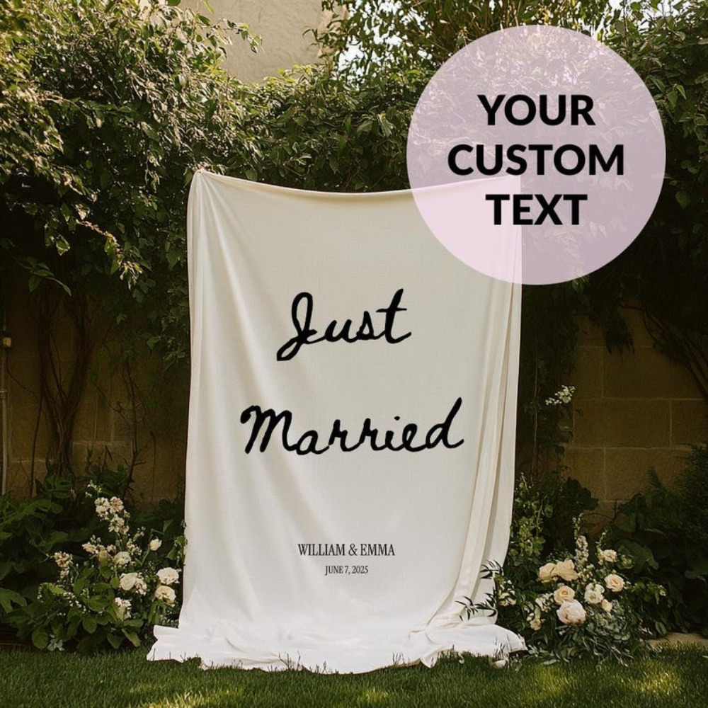 Embroidery Wedding - Custom Wedding Banner - Custom Image