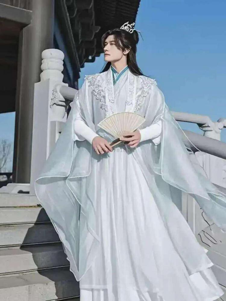 Embroidery Jacket - Traditional Chinese Hanfu Men Wuxia Xianxia