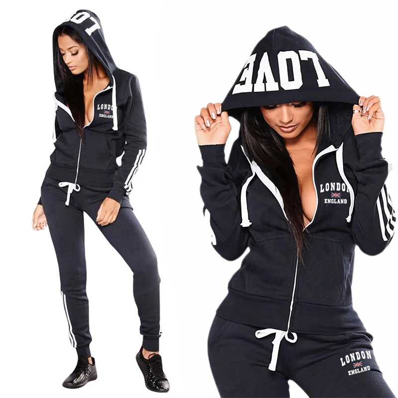Embroidery Zip Up Hoodie - Sports Casual Daily High Quality Women's