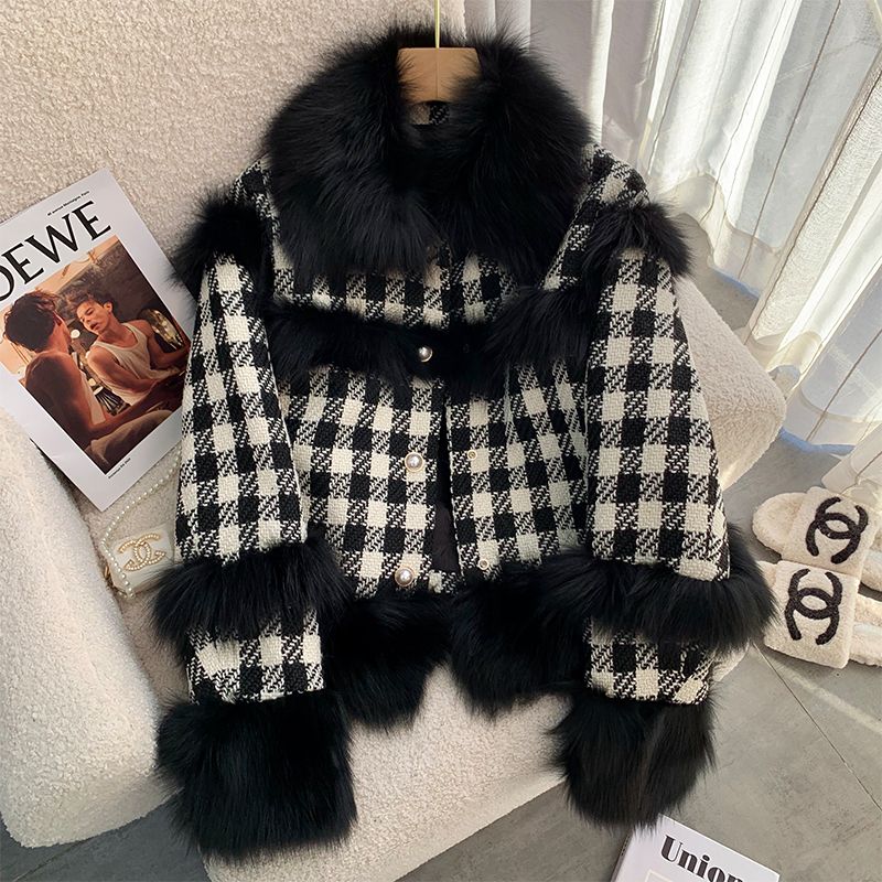 Embroidery And Quilting - Chic Women Faux Fox Fur Spliced