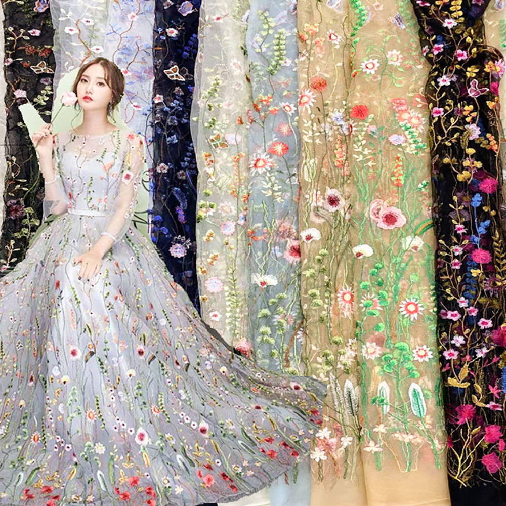 Embroidered Aquatic Plant Lace - Embroidery Abaya recension och pris