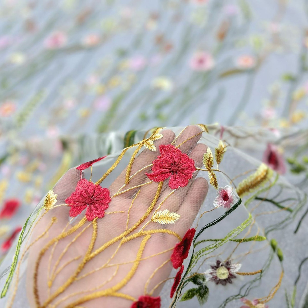 Embroidered Aquatic Plant Lace - Embroidery Abaya recension och pris