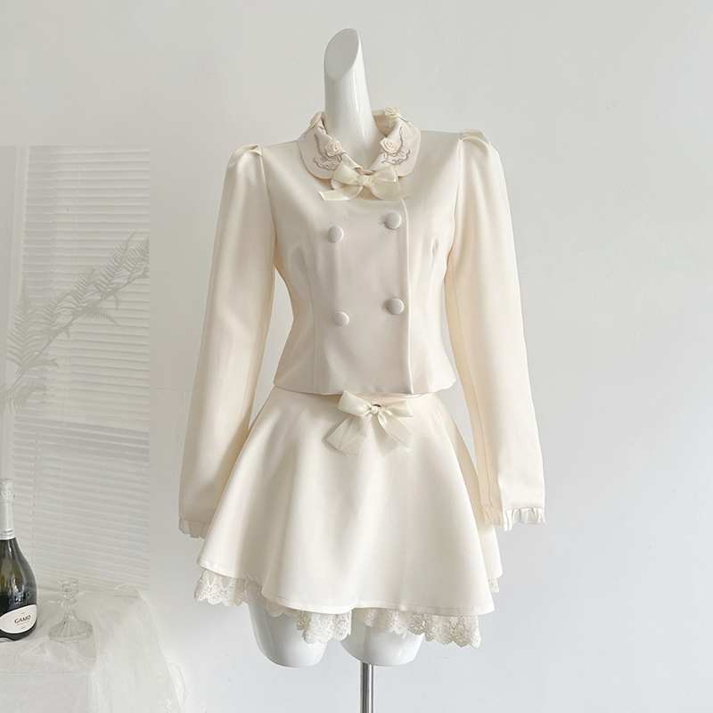 2 Piece Sets Women Handmade Fl - Embroidery Jacket recension och pris