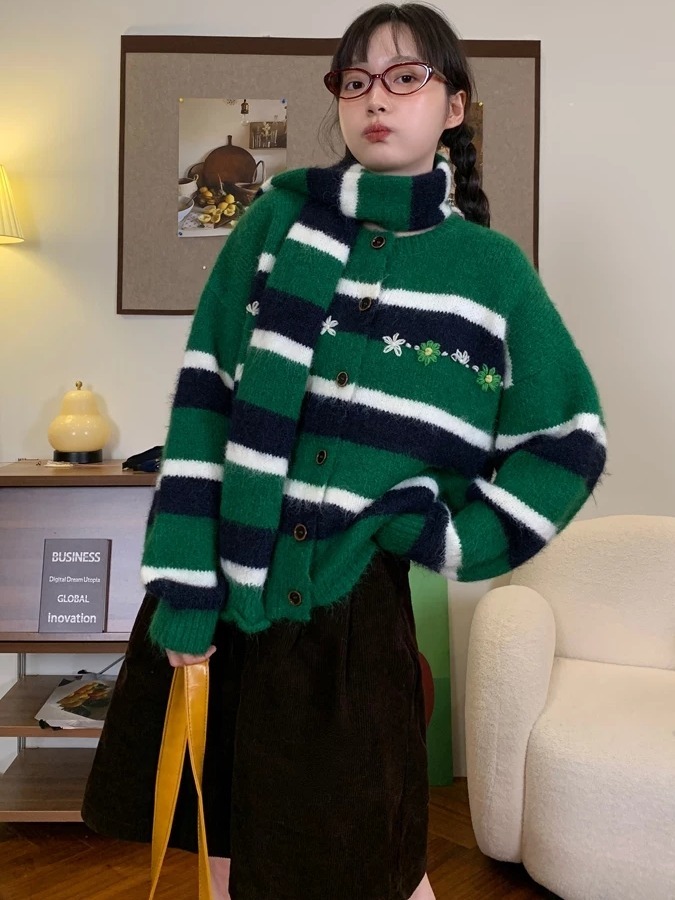 Retro Loose Women's Knitted Ca - Embroidery Online Designs recension och pris