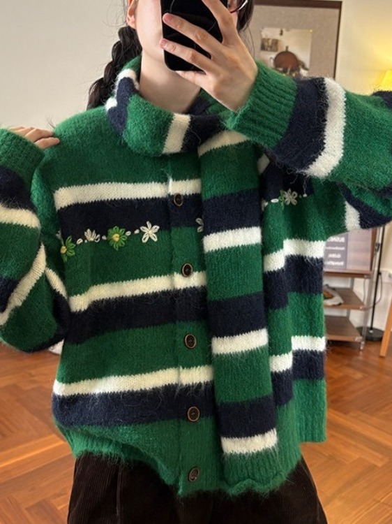 Retro Loose Women's Knitted Ca - Embroidery Online Designs recension och pris