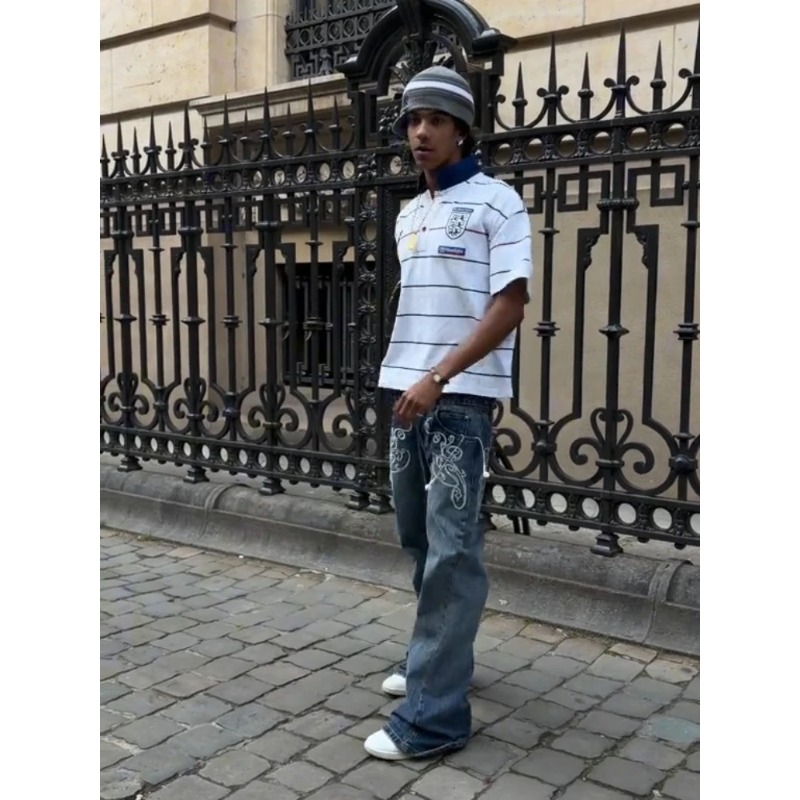 Retro Y2K 2 Pcs Set Street Sty - Embroidery Set recension och pris
