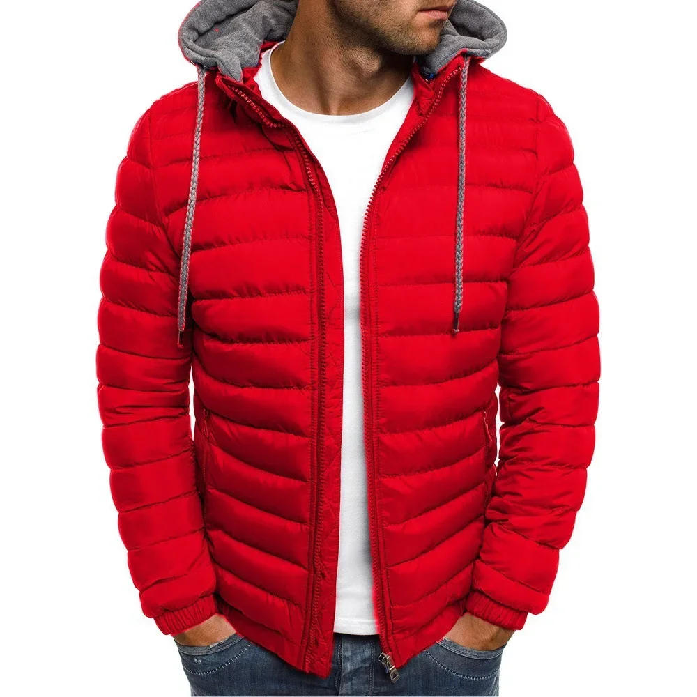 2026  Men Cotton Pad Parka Coa - Embroidery Zip Up Hoodie recension och pris