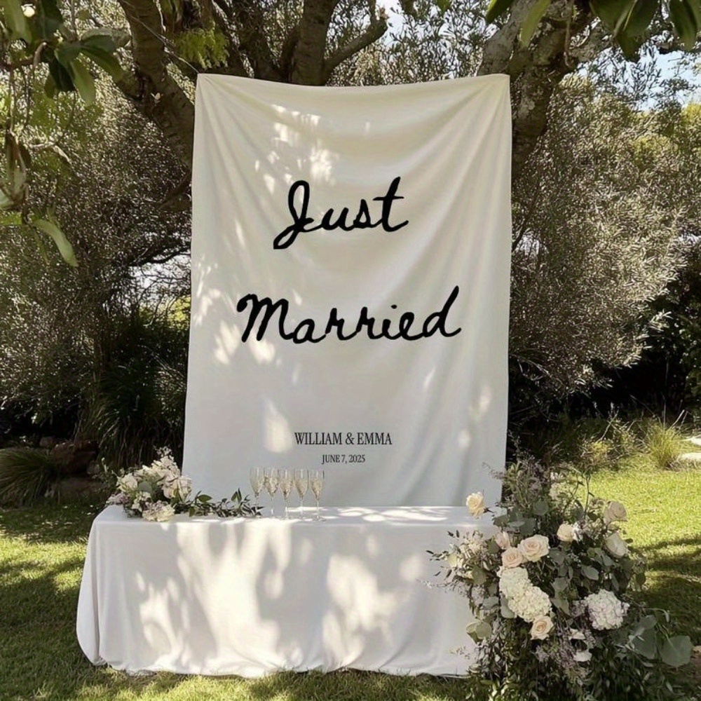 Custom Wedding Banner - Custom - Embroidery Wedding recension och pris