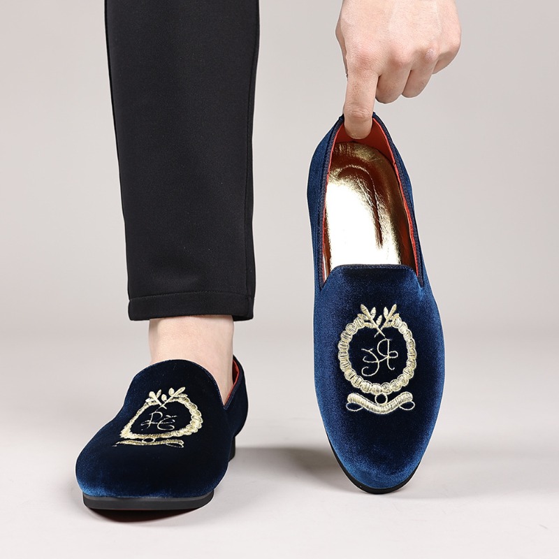 Luxury Designer Loafers Suede  - Embroidery Wedding recension och pris