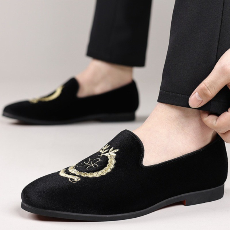 Luxury Designer Loafers Suede  - Embroidery Wedding recension och pris
