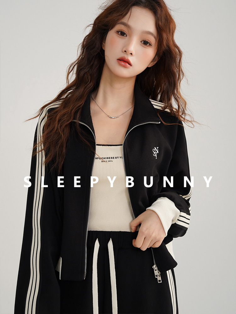 Vintage Sporty Casual Black Wh - Embroidery Jacket recension och pris
