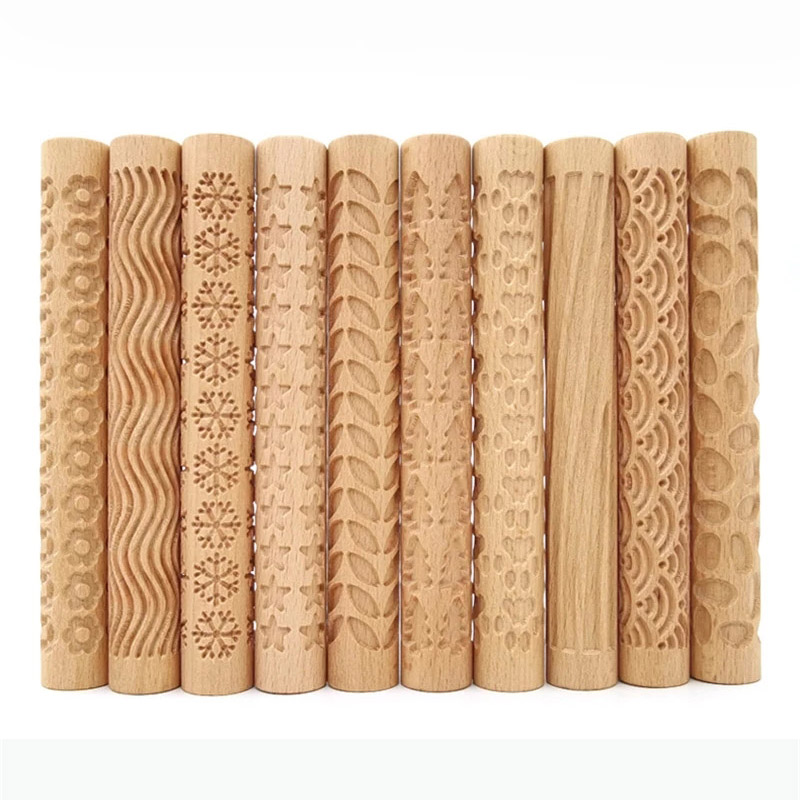 Wooden Texture Rolling Pin Cer - Embroidery Texture recension och pris