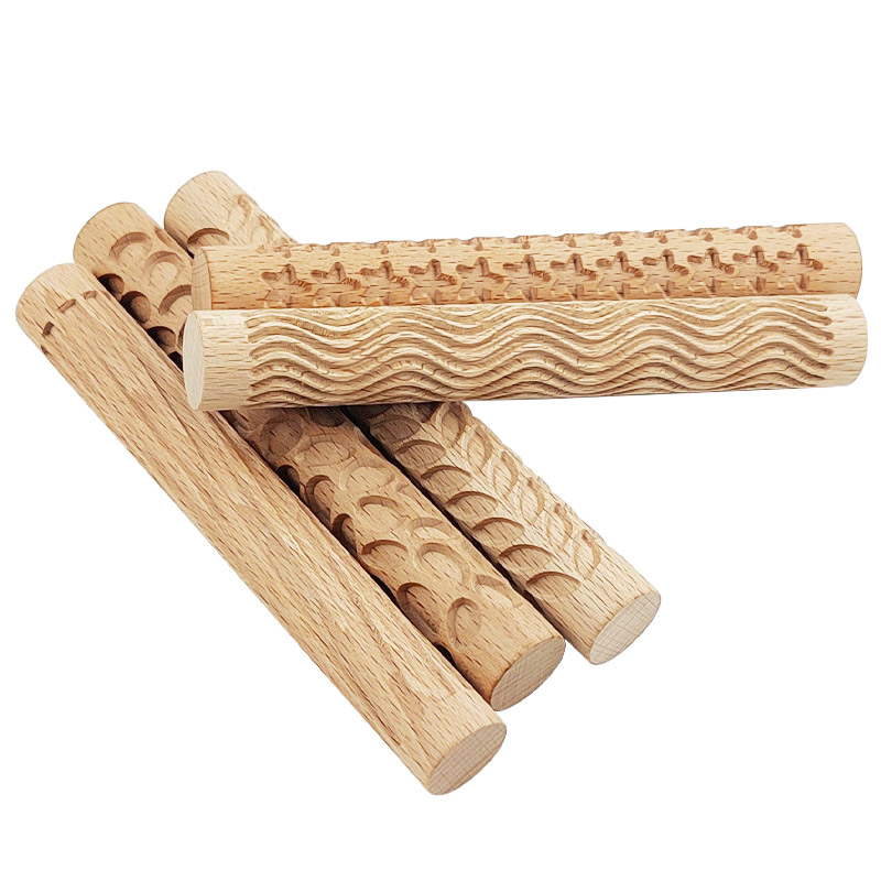 Wooden Texture Rolling Pin Cer - Embroidery Texture recension och pris