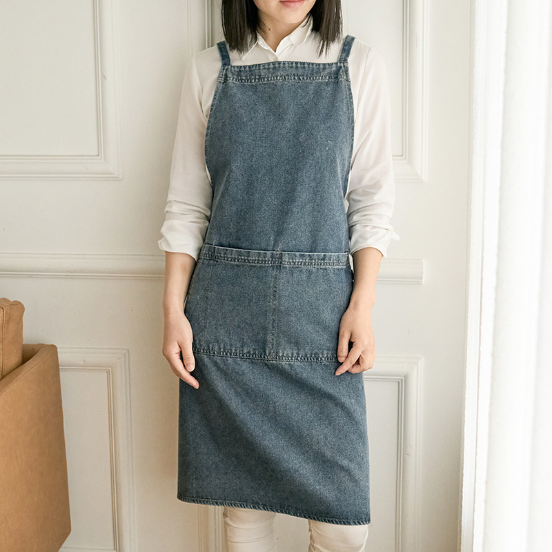 Customizable Denim Apron For H - Embroidery Kitchen recension och pris