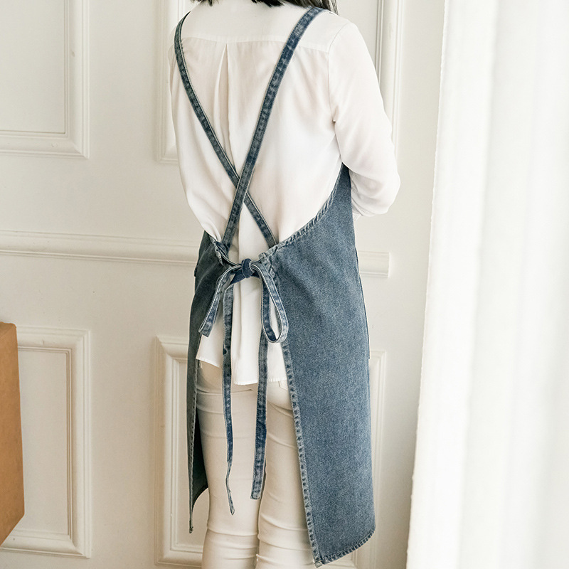 Customizable Denim Apron For H - Embroidery Kitchen recension och pris