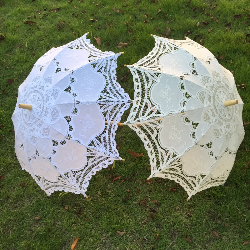 New Vintage Lace Umbrella Hand - Embroidery Wedding recension och pris