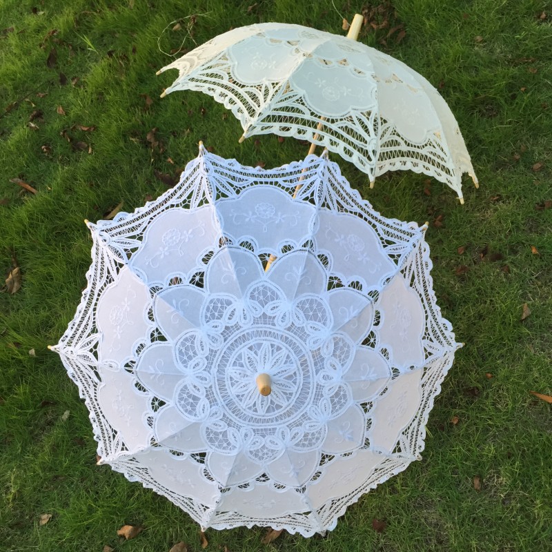 New Vintage Lace Umbrella Hand - Embroidery Wedding recension och pris