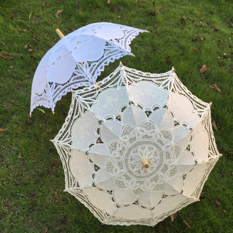 New Vintage Lace Umbrella Hand - Embroidery Wedding recension och pris