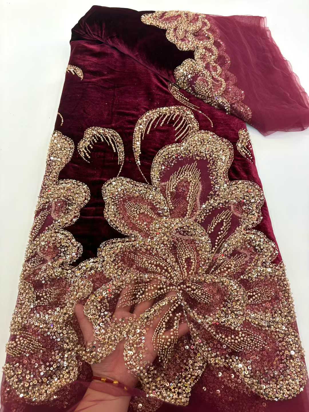 African Velvet Beaded Heavy La - Embroidery Abaya recension och pris