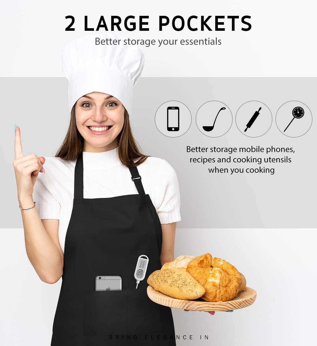 18 Colors Custom LOGO Aprons F - Embroidery Kitchen recension och pris