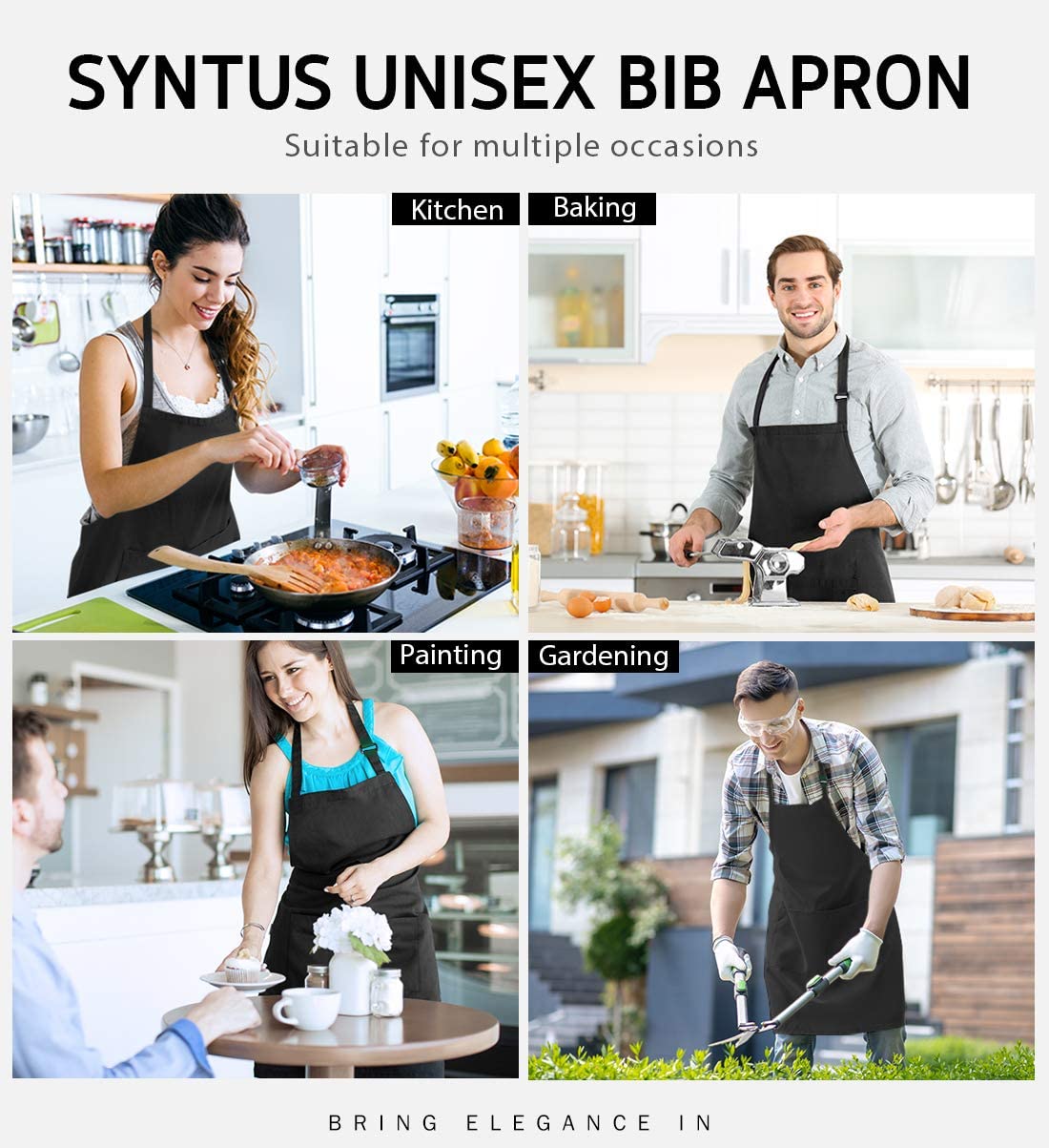 18 Colors Custom LOGO Aprons F - Embroidery Kitchen recension och pris