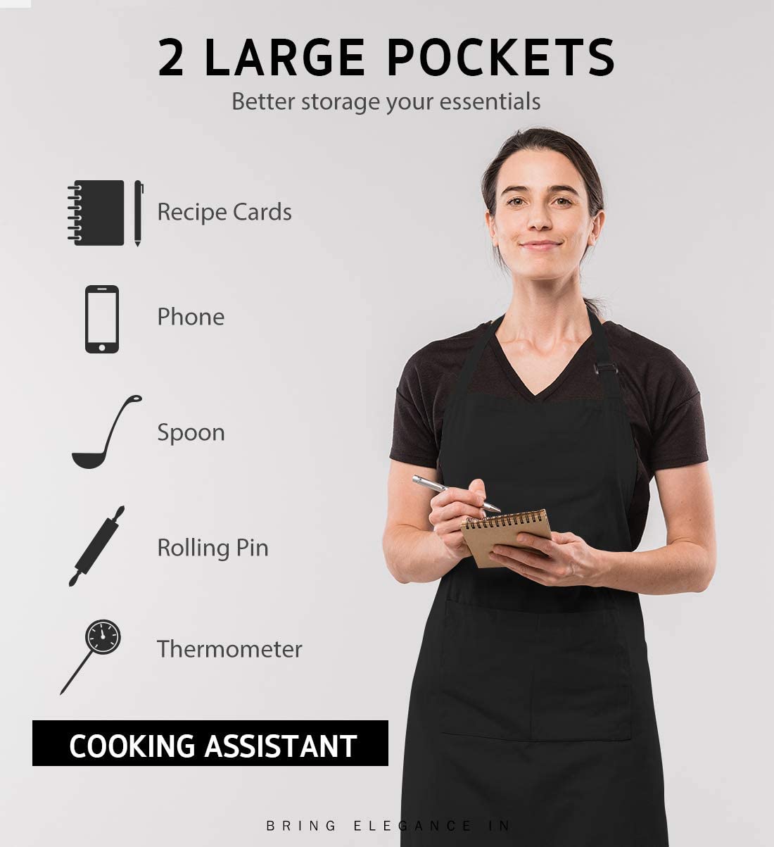 18 Colors Custom LOGO Aprons F - Embroidery Kitchen recension och pris