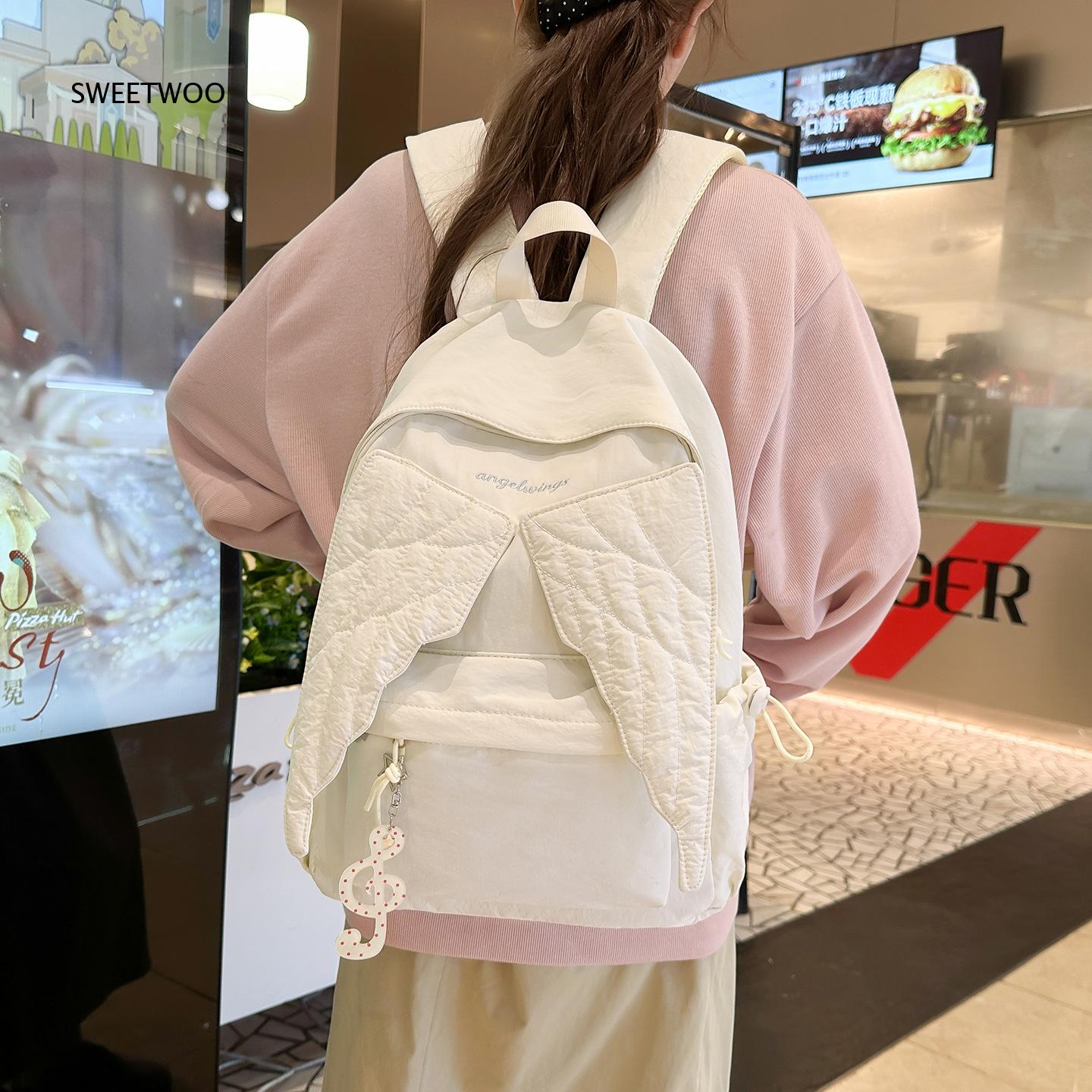 Women Pink Angel Wings Rucksac - Embroidery And Quilting recension och pris