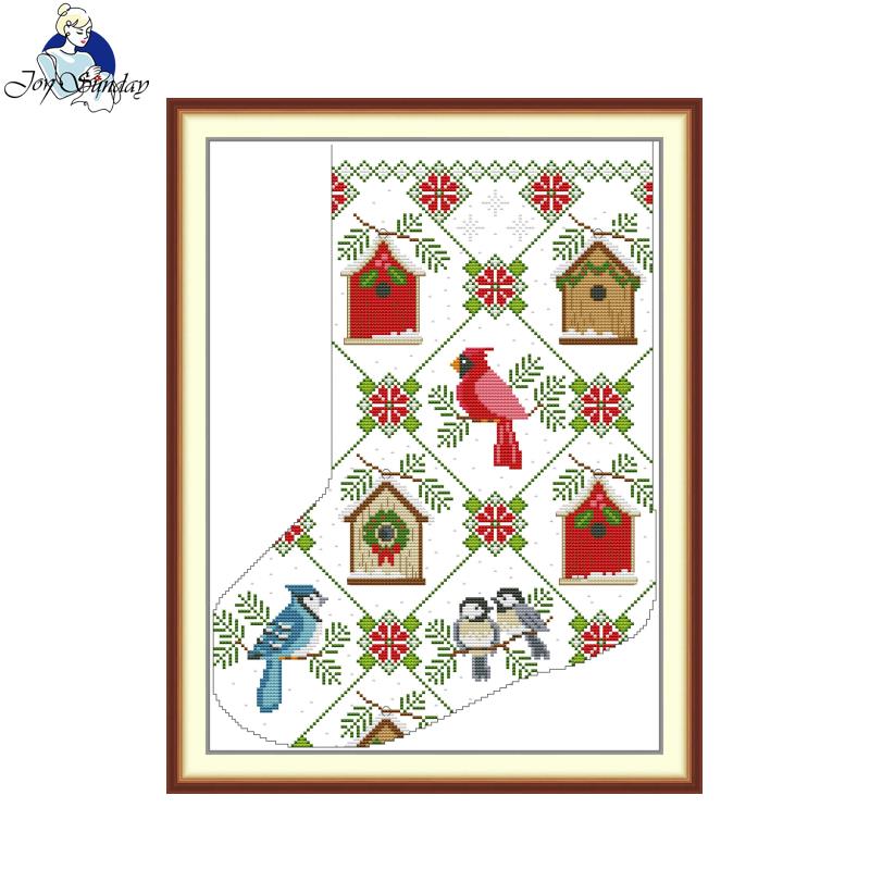 Joy Sunday Wholesale Cross Sti - Embroidery Xmas Stocking recension och pris