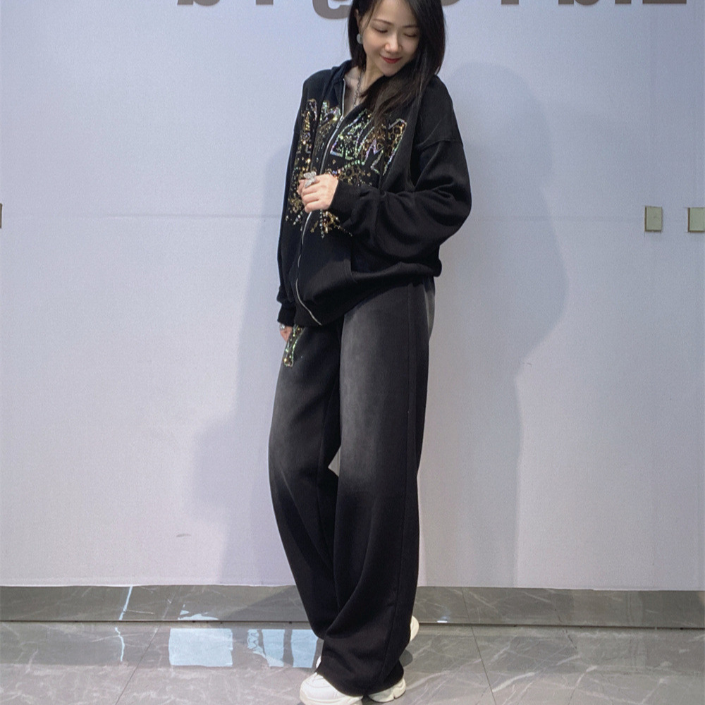Trendy Autumn Winter Women Hoo - Embroidery Zip Up Hoodie recension och pris