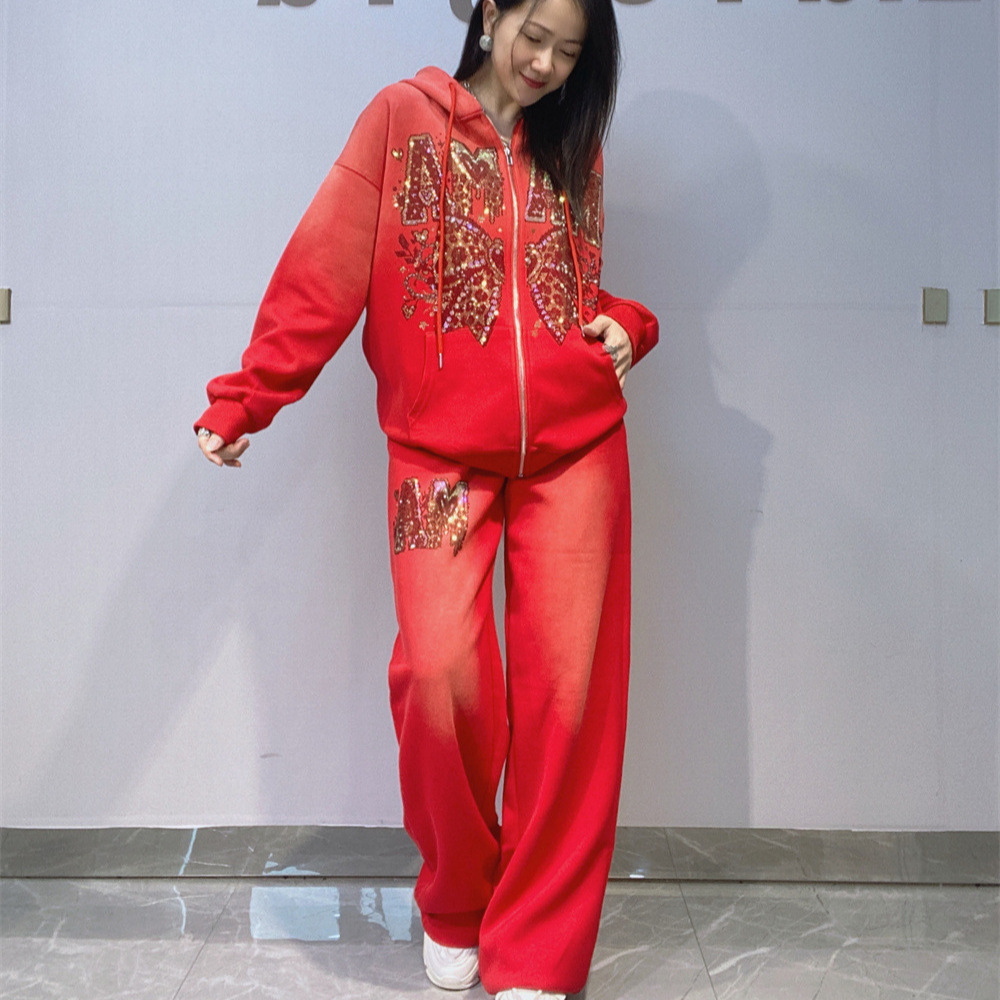 Trendy Autumn Winter Women Hoo - Embroidery Zip Up Hoodie recension och pris