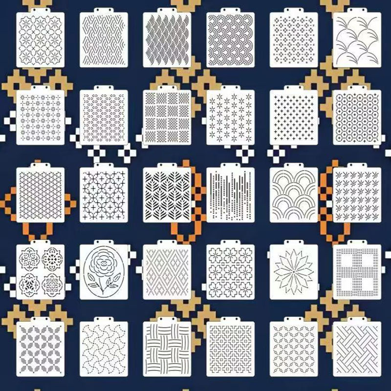30Pcs Sashiko Stencil Set, Pla - Embroidery And Quilting recension och pris