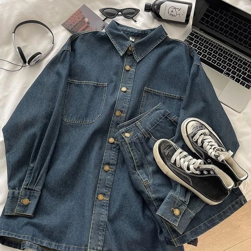 Y2K Denim Skirt Set: Vintage J - Embroidery Jacket recension och pris
