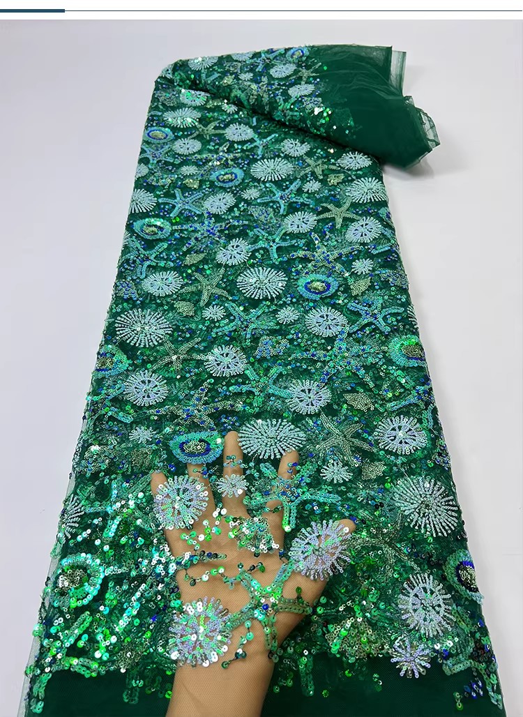1yard Starfish sequin embroide - Embroidery Wedding recension och pris