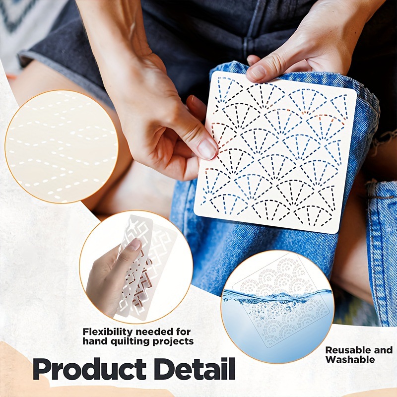 30Pcs Embroidery Templates DIY - Embroidery And Quilting recension och pris