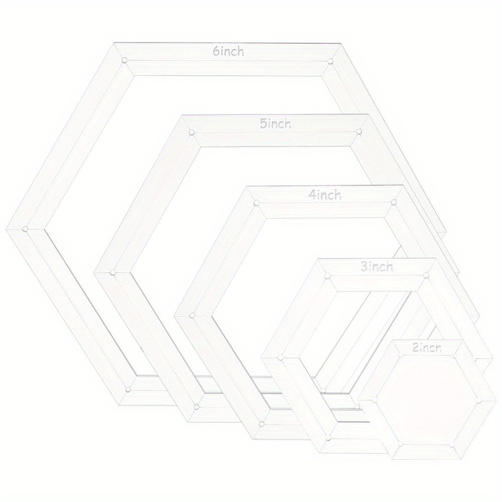 5pcs Hexagon Quilting Template - Embroidery And Quilting recension och pris