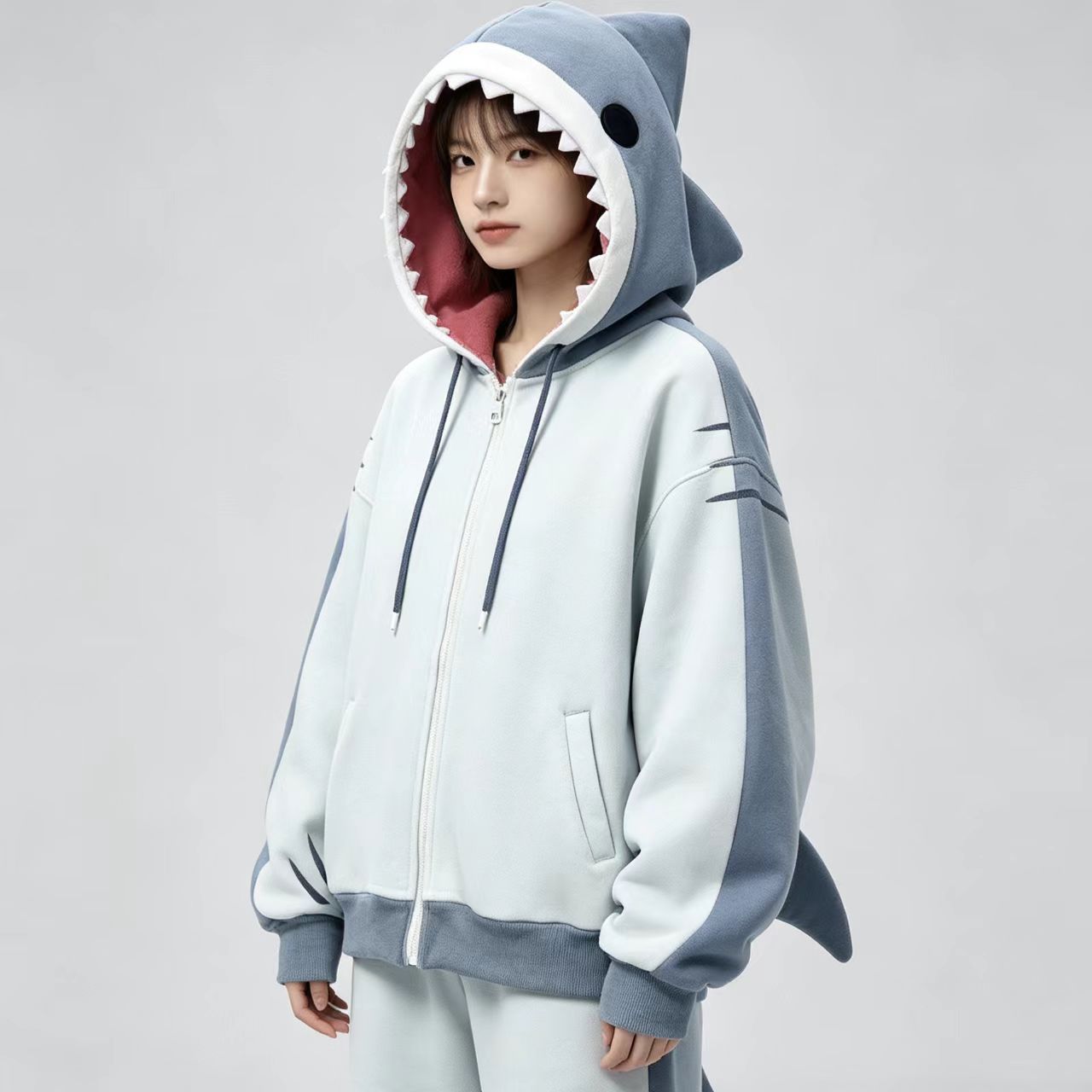 Japanese Niche Anime Three-Dim - Embroidery Zip Up Hoodie recension och pris