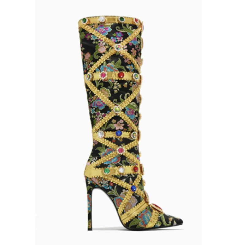 Multicolor Gemstone Gold Trim  - Embroidery Wedding recension och pris