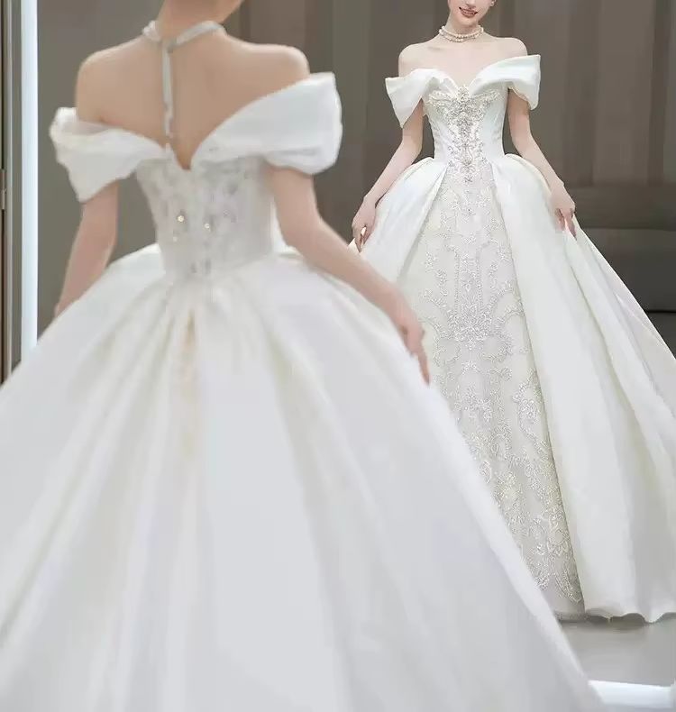 Chic Wedding Dresses Off Shoul - Embroidery Wedding recension och pris