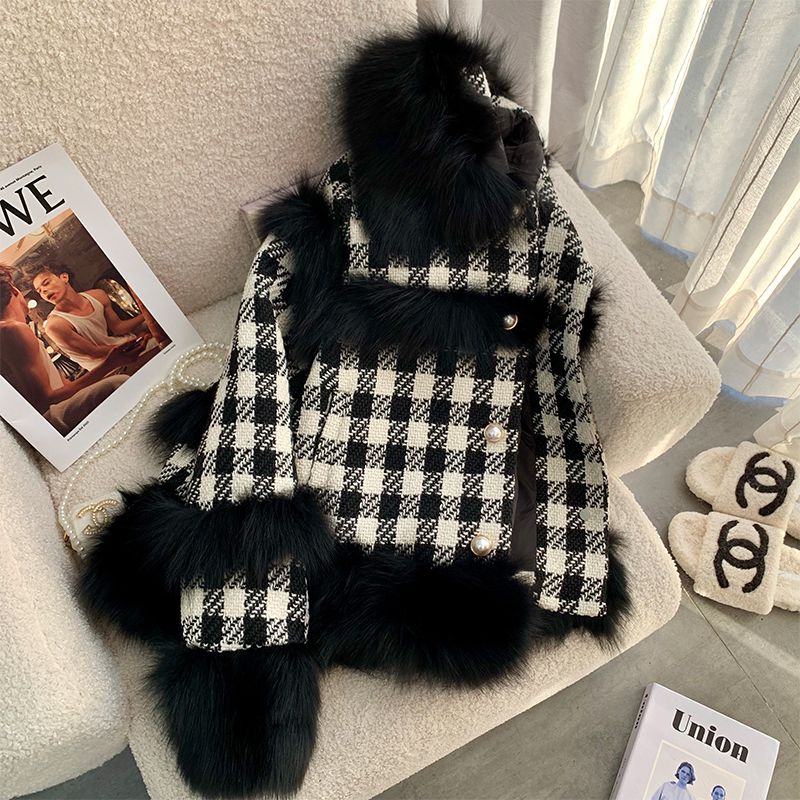Chic Women Faux Fox Fur Splice - Embroidery And Quilting recension och pris