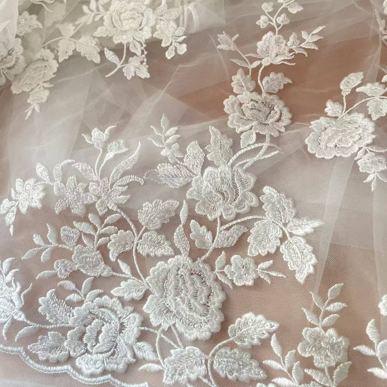 French Embroidered Lace Fabric - Embroidery Abaya recension och pris