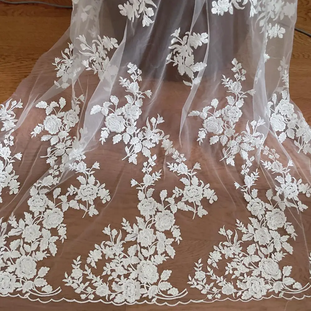 French Embroidered Lace Fabric - Embroidery Abaya recension och pris
