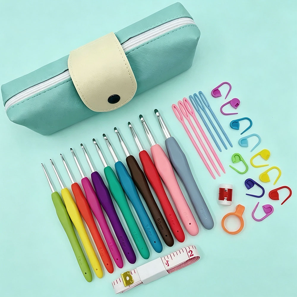37pcs Crochet Hooks Kits with  - Embroidery Needles recension och pris