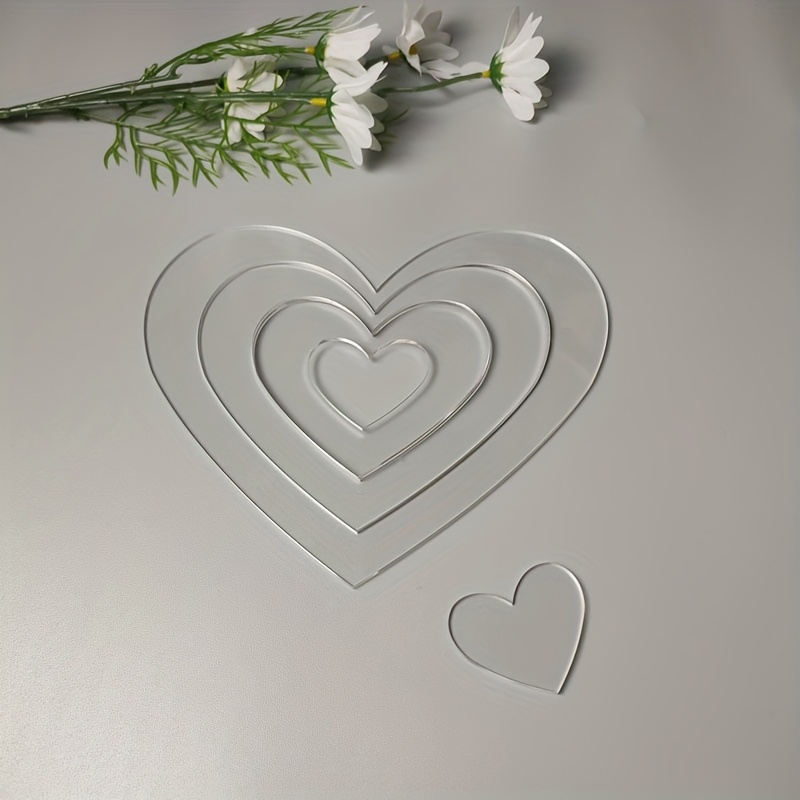 4Pcs Acrylic Nested Heart Quil - Embroidery And Quilting recension och pris
