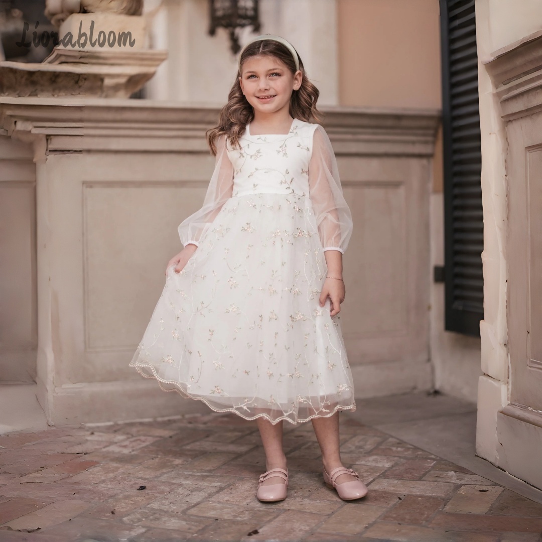 Customized Flower Girl Dress P - Embroidery Wedding recension och pris