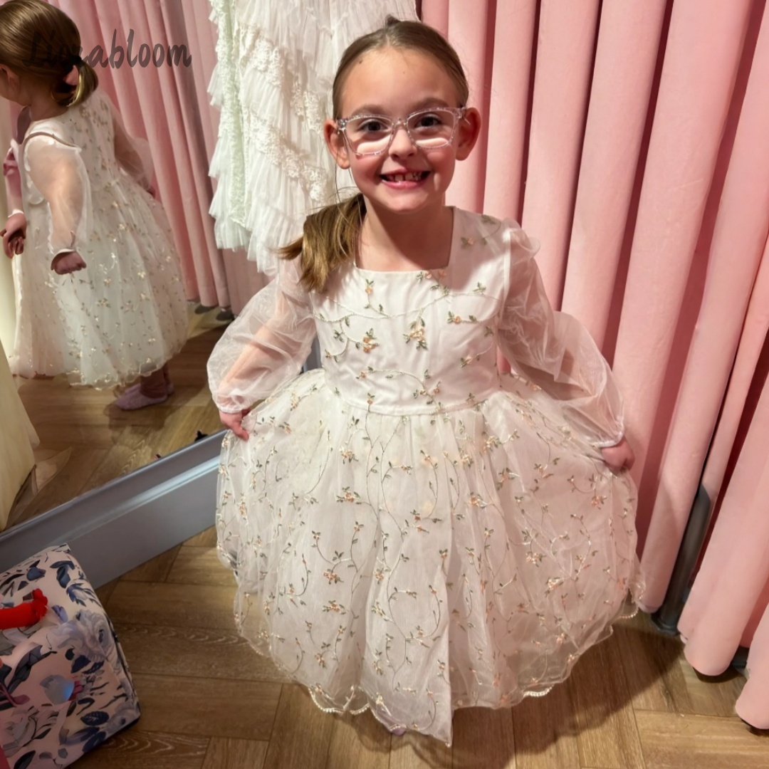 Customized Flower Girl Dress P - Embroidery Wedding recension och pris
