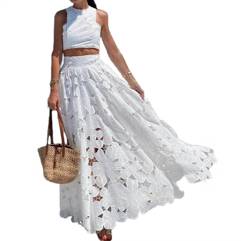 Women's White Floral Lace Embr - Embroidery Class recension och pris