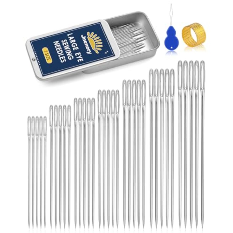 Large Eye Sewing Needles, 7 Si - Embroidery And Quilting recension och pris