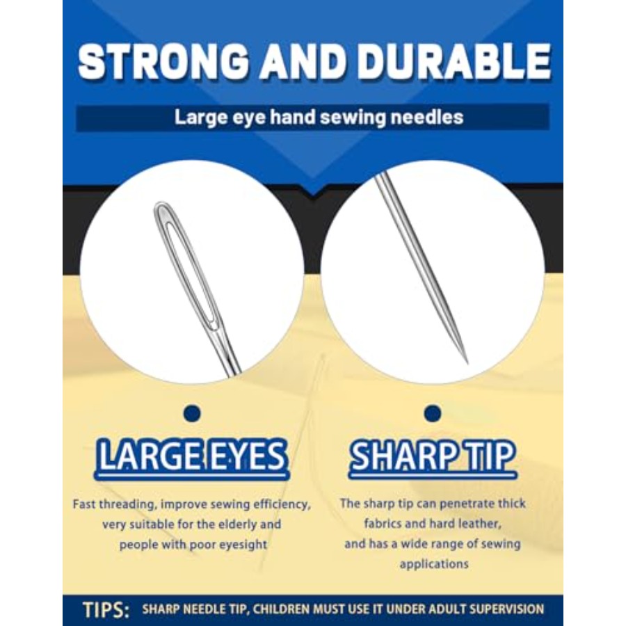 Large Eye Sewing Needles, 7 Si - Embroidery And Quilting recension och pris
